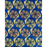 African Print Fabric/ Ankara - Blue, Orange, Yellow 'Macie', YARD or WHOLESALE