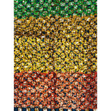 African Print Fabric/Sequined - Ankara: Green, Brown, Gold ‘Queen Saffa', Yard or Wholesale