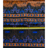 African Print Fabric/ Ankara - Brown, Blue, Black 'Amba', YARD or WHOLESALE