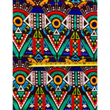 African Fabric/ Ankara - Multicolored 'Nubia Sans Souci,' Design, YARD or WHOLESALE