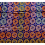 African Print Fabric/ Ankara - Blue, Dark Red, Marigold 'Center of Limuru,' YARD or WHOLESALE