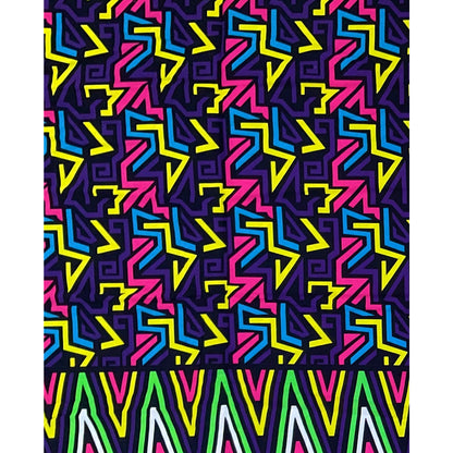 African Print Fabric/Ankara - Black, Purple, Green, Pink, Blue 'It Girl' Design, YARD or WHOLESALE