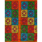 African Print Fabric/ Ankara - Orange, Green, Blue, Yellow 'Zulu Pop', YARD or WHOLESALE