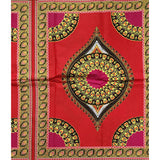 African Dashiki 3.0 Print Fabric/ Ankara - Red & Pink, Per YARD, PANEL or WHOLESALE