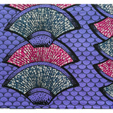 African Print Fabric/ Ankara - Purple, Pink, Gray “Out of My Shell”, YARD or WHOLESALE
