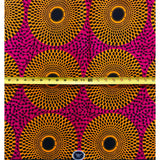 African Print Fabric/ Ankara - Orange, Pink 'Bullseye' Design, YARD or WHOLESALE