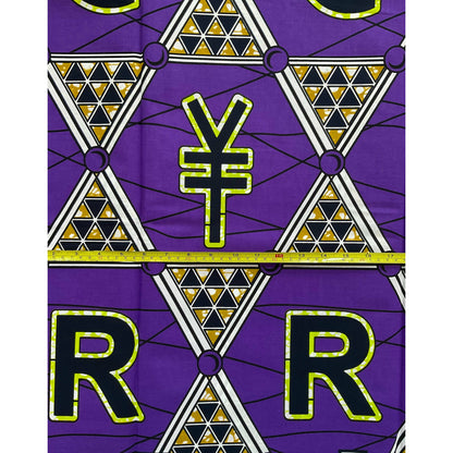 African Print Fabric/ Ankara - Purple, Brown, Green 'Forex Babe' Design, YARD or WHOLESALE