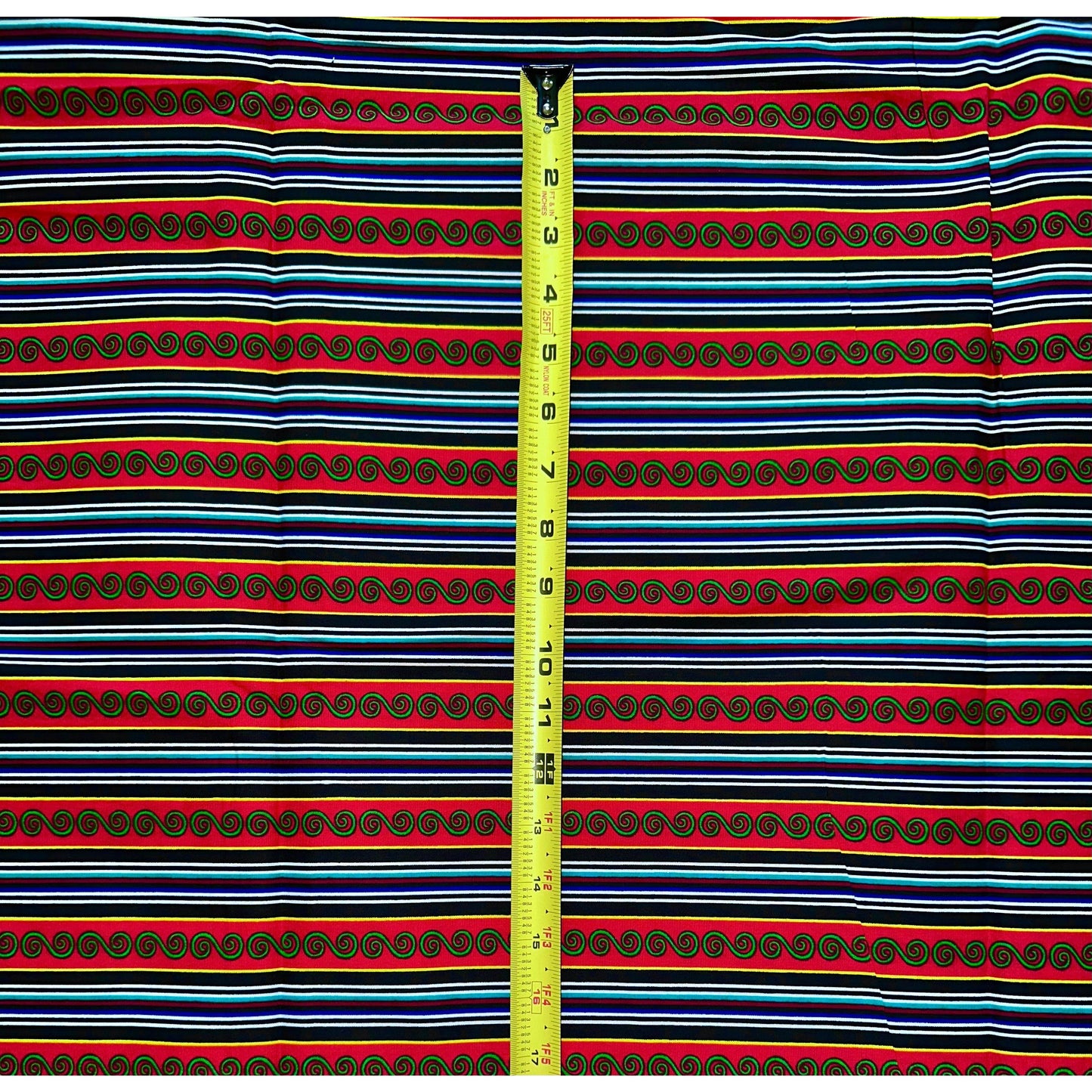 African Print Fabric/ Ankara - Red, Blue, Black 'Imran' Design, YARD or WHOLESALE