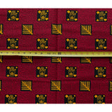 African Print Fabric/Ankara - Red, Marigold, Black 'African Tarot', YARD or WHOLESALE