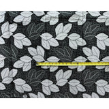 African Print Fabric/ Ankara - Black, Gray 'Turning Over A New Leaf', Per YARD or WHOLESALE