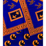 African Print Fabric/ Ankara - Blue, Orange 'It’s Elementary,’ YARD or WHOLESALE