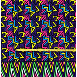 African Print Fabric/Ankara - Black, Purple, Green, Pink, Blue 'It Girl' Design, YARD or WHOLESALE