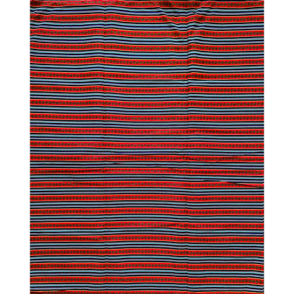 African Print Fabric/ Ankara - Red, Blue, Black 'Imran' Design, YARD or WHOLESALE