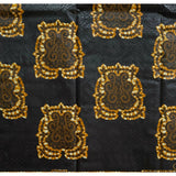 African Print Fabric/ Bazin - Brown 'Seal of Umari', YARD or WHOLESALE