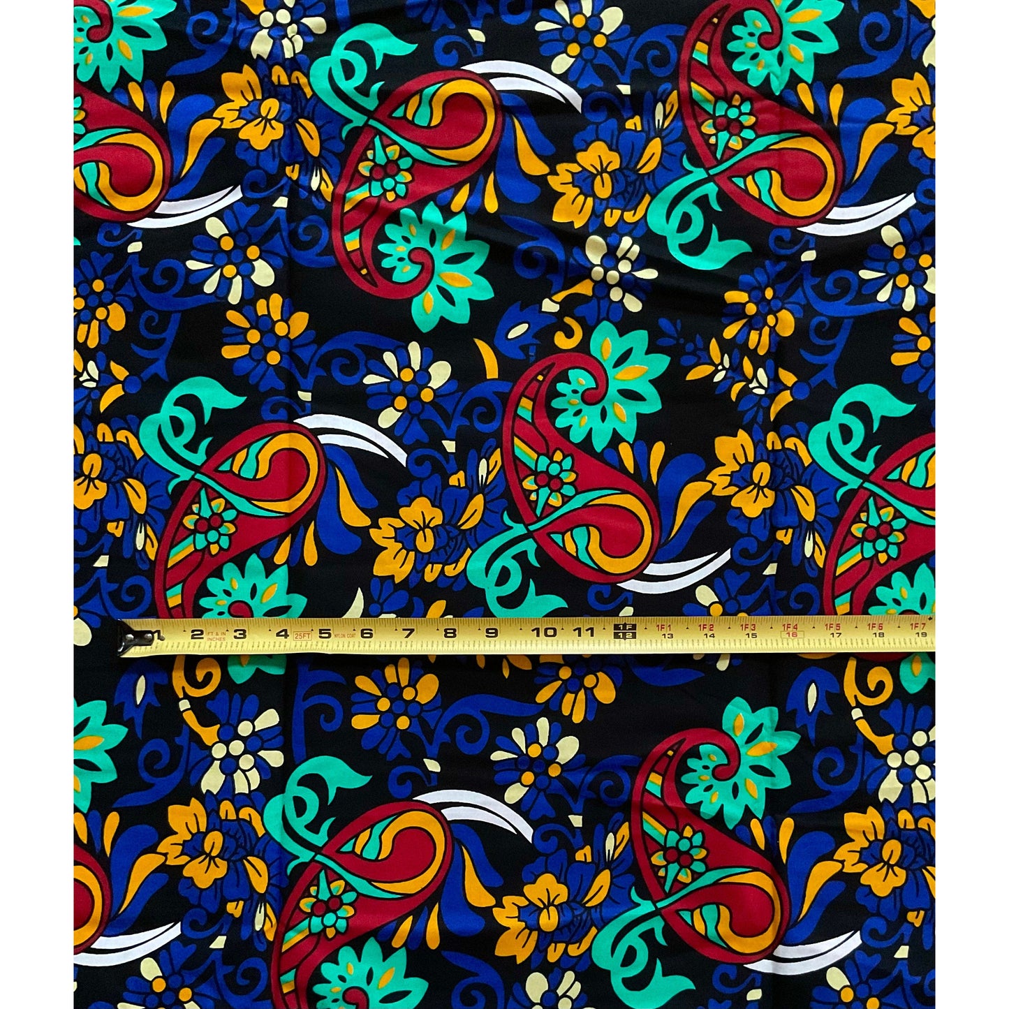 African Print Fabric/ Ankara - Blue, Red, Yellow 'Jalade’ YARD or WHOLESALE