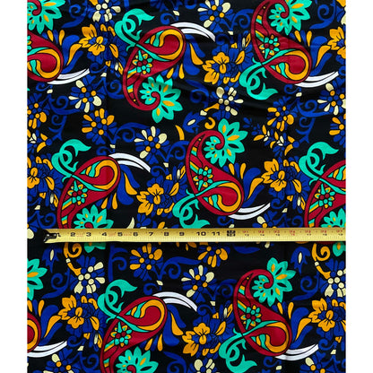 African Print Fabric/ Ankara - Blue, Red, Yellow 'Jalade’ YARD or WHOLESALE