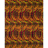 African Print Fabric/ Ankara - Red, Yellow, Black 'Dada Illusion' Design, YARD or WHOLESALE