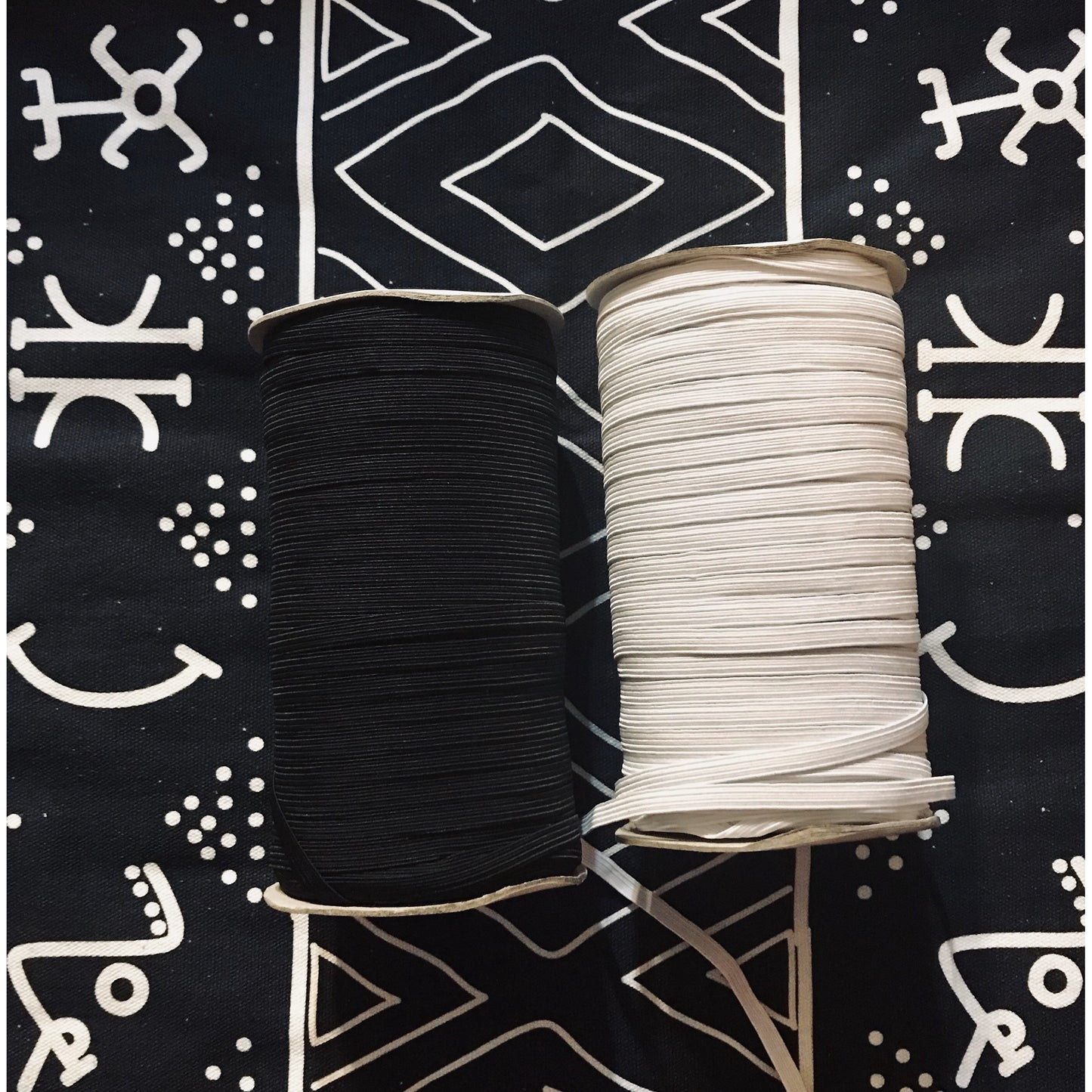 1/4” Quarter Inch 6MM Wide Flat Elastic, Choose White or Black, 140 Yards - Perfect for Face Masks & Other Crafts