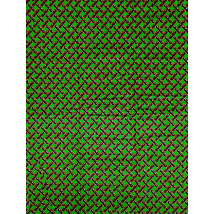 African Print Fabric/ Ankara - Green, Red, Marigold, Black 'Groundnuts” YARD or WHOLESALE
