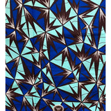 African Print Fabric/ Ankara - Shades of Blue, Brown "Semele Star", YARD or WHOLESALE