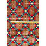 African Print Fabric/ Ankara - Red, Blue, Green, Yellow, Shimmery Gold Glitter 'Bankoe’ Kente, YARD or WHOLESALE