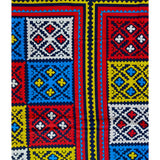 African Print Fabric/ Ankara - Red, Yellow, Blue, Navy, White 'Zulu Pop', YARD or WHOLESALE