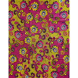 African Print Fabric/ Ankara - Pink, Yellow, Navy 'Adede Splendor,’ YARD or WHOLESALE