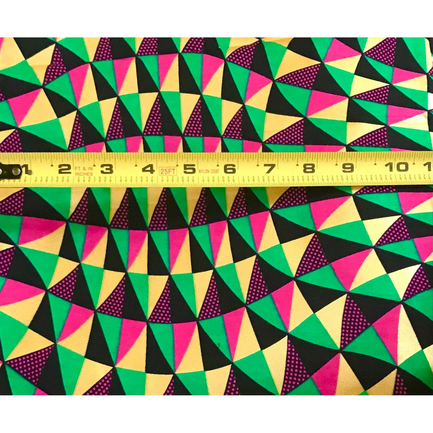 African Print Fabric/ Ankara - Pink, Green, Black, Shimmering Gold 'Chimama' Design, YARD or WHOLESALE