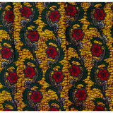 African Print Fabric/ Ankara - Yellow, Red, Green 'Hawa' YARD or WHOLESALE