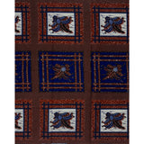 African Print Fabric/ Ankara - Brown, Blue "Natural Focus"