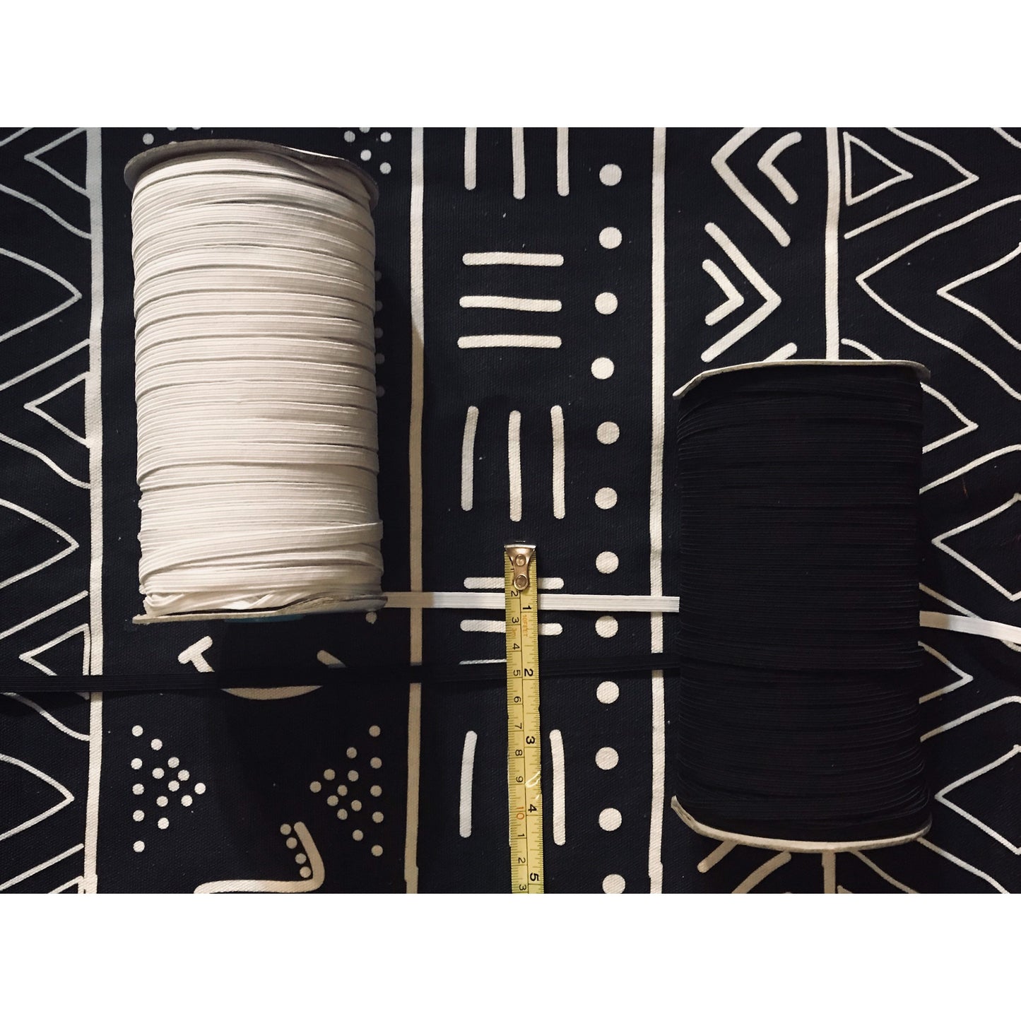 1/4” Quarter Inch 6MM Wide Flat Elastic, Choose White or Black, 140 Yards - Perfect for Face Masks & Other Crafts