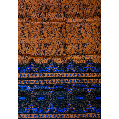 African Print Fabric/ Ankara - Brown, Blue, Black 'Amba', YARD or WHOLESALE