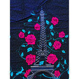 African Print Fabric/ Ankara - Blue, Pink, White "Romance Under the Eiffel", YARD or WHOLESALE