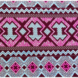African Print Fabric/ Ankara - Brown, Pink, Blue “Barmani Tempo”, Per Yard or Wholesale