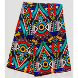 African Fabric/ Ankara - Multicolored 'Nubia Sans Souci,' Design, YARD or WHOLESALE