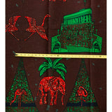 African Print Fabric/ Ankara - Brown, Green, Navy "Battuta the Explorer," YARD or WHOLESALE