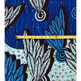 African Print Fabric/Ankara - Shades of Blue 'Focused', YARD or WHOLESALE