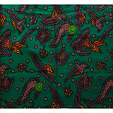 African Print Fabric/Ankara - Green, Brown, Yellow 'Fancy & Formidable' Design, YARD or WHOLESALE
