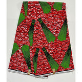 African Print Fabric/ Ankara - Red, Green, Navy 'Sweep the Board' Design, YARD or WHOLESALE