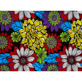 African Print Fabric/ Ankara - Red, Green, Blue, Yellow, Purple 'Sweet Sarius' Design, YARD or WHOLESALE