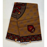 African Print Fabric/ Ankara - Orange, Red, Black 'Key to My Heart' Design, YARD or WHOLESALE