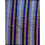 African Print Fabric/ Ankara - Blue, Shades of Brown 'Glam Skin,' YARD or WHOLESALE