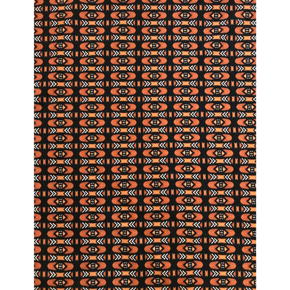 African Print, Denim/Upholstery/ Heavyweight Cotton Fabric- Brown, Black, White "Bogolanfini Mid," Per Yard