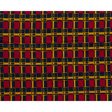 African Print Fabric/ Ankara - Red, Marigold, Navy 'Maimoh Lattice' Design, YARD or WHOLESALE
