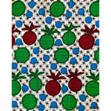 African Print Fabric/ Ankara - Red, Green, Blue 'Chikoti,' YARD or WHOLESALE