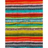 African Print Fabric/ Ankara - Orange, Turquoise, Chartreuse, Red, Purple 'Summertime Fyne,’ YARD or WHOLESALE