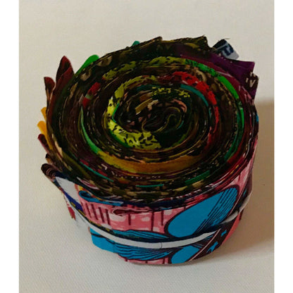 Jelly Roll Fabric - African Print Designs/ Ankara, Strip Roll Precut Quilting 2.5” Strips, Multiple Quantities Available