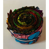 Jelly Roll Fabric - African Print Designs/ Ankara, Strip Roll Precut Quilting 2.5” Strips, Multiple Quantities Available