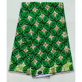 African Print Fabric/ Ankara - Green, Brown, Gray 'In the Loop', Per Yard or Wholesale