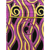African Print Fabric/ Ankara - Purple, Yellow, Black 'Anat,' YARD or WHOLESALE